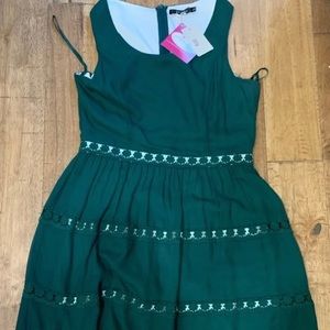 Palmetto pink green lace dress